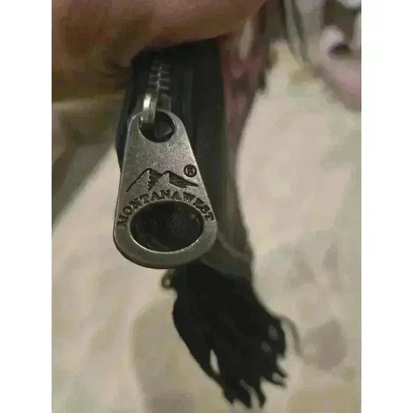 Montana West "Hot Mama" Black Leather Wristlet Bag Floral Fringe Studs - Picture 6 of 8